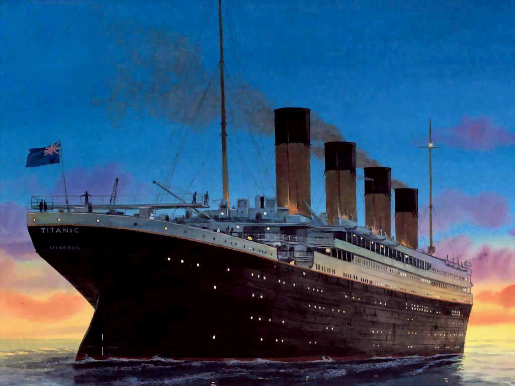 Popa del Titanic mientras navega hacia el desastre Popa del Titanic mientras navega hacia el desastre
